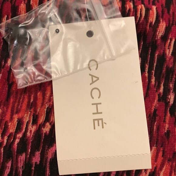 Cache high low sleeveless beaded blouse Size S New - Picture 8 of 9